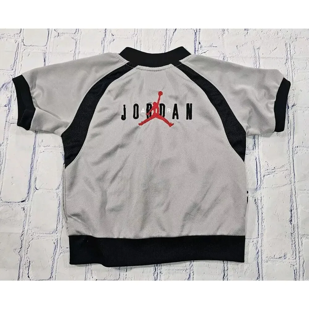 Nike Jordan Boys Grey Black Jacket Air Y2K TODDLER SIZE 24 MONTHS